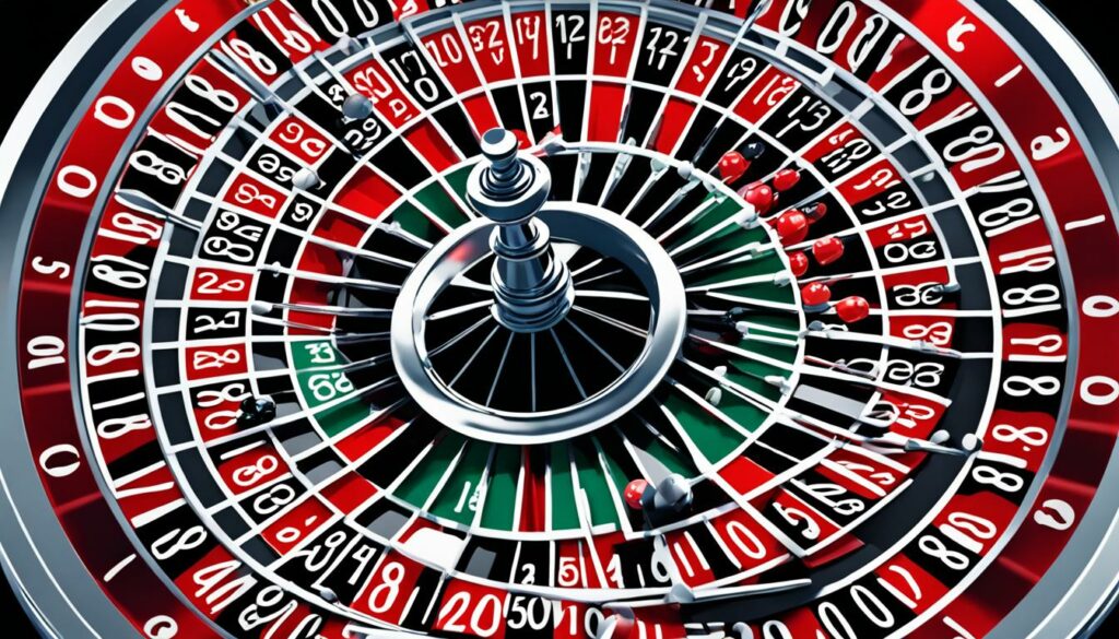 American roulette wheel number distribution